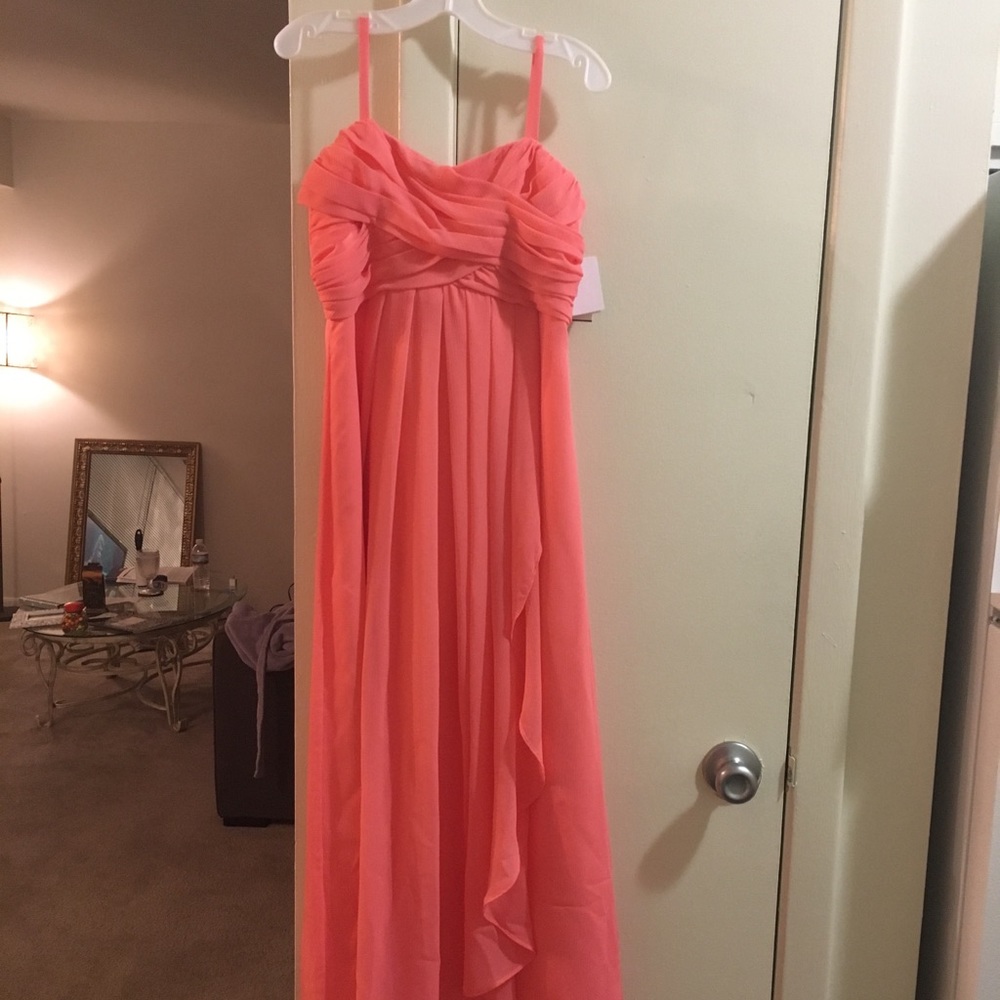 Coral reef long formal gown